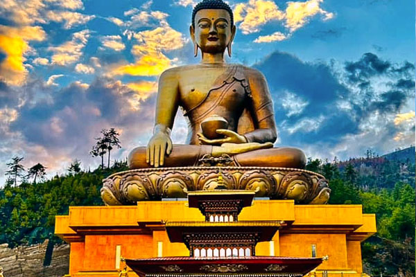 Happy family enjoying scenic views and cultural sites during a vacation in Bhutan.