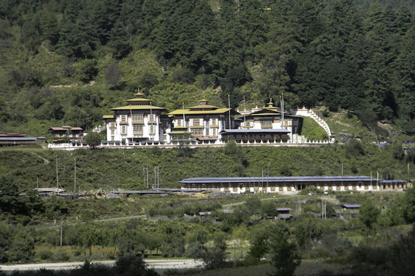 Scenic views of mountains, forests, and traditional villages along the Bumthang cultural trek in Bhutan.