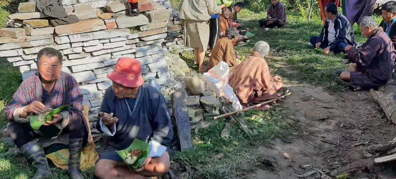 Locals during paro festival