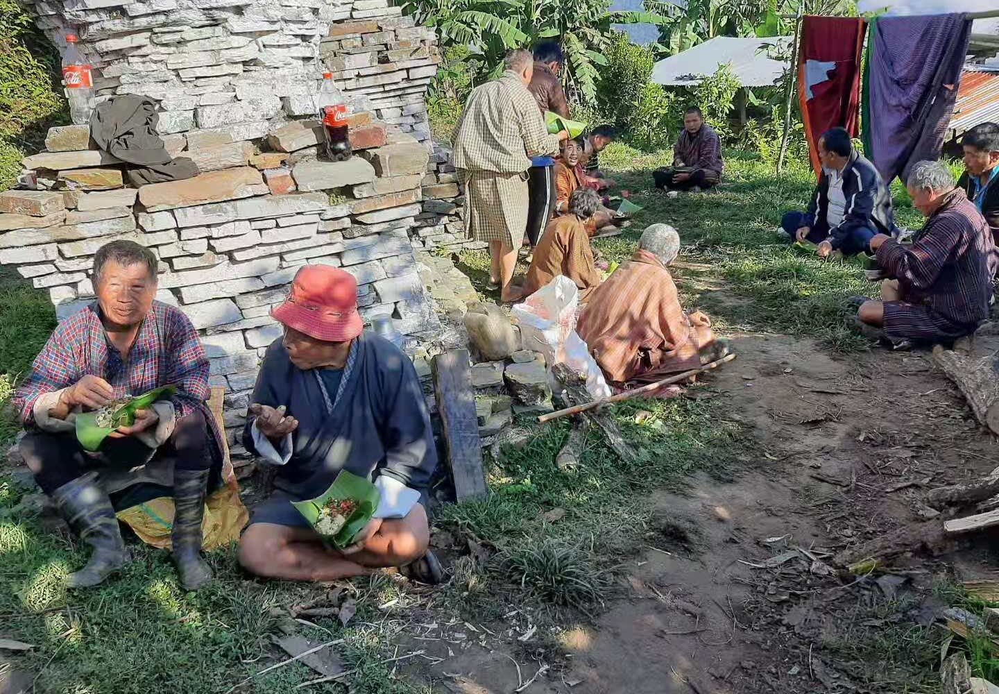 Locals during paro festival