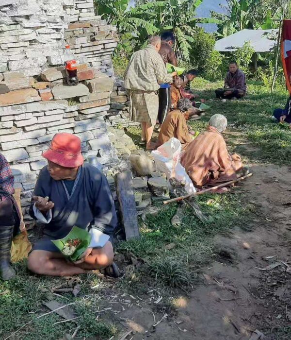 Locals during paro festival