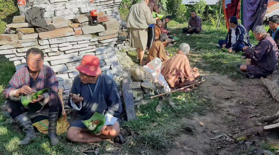 Locals during paro festival