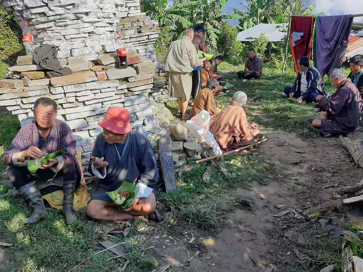 Locals during paro festival