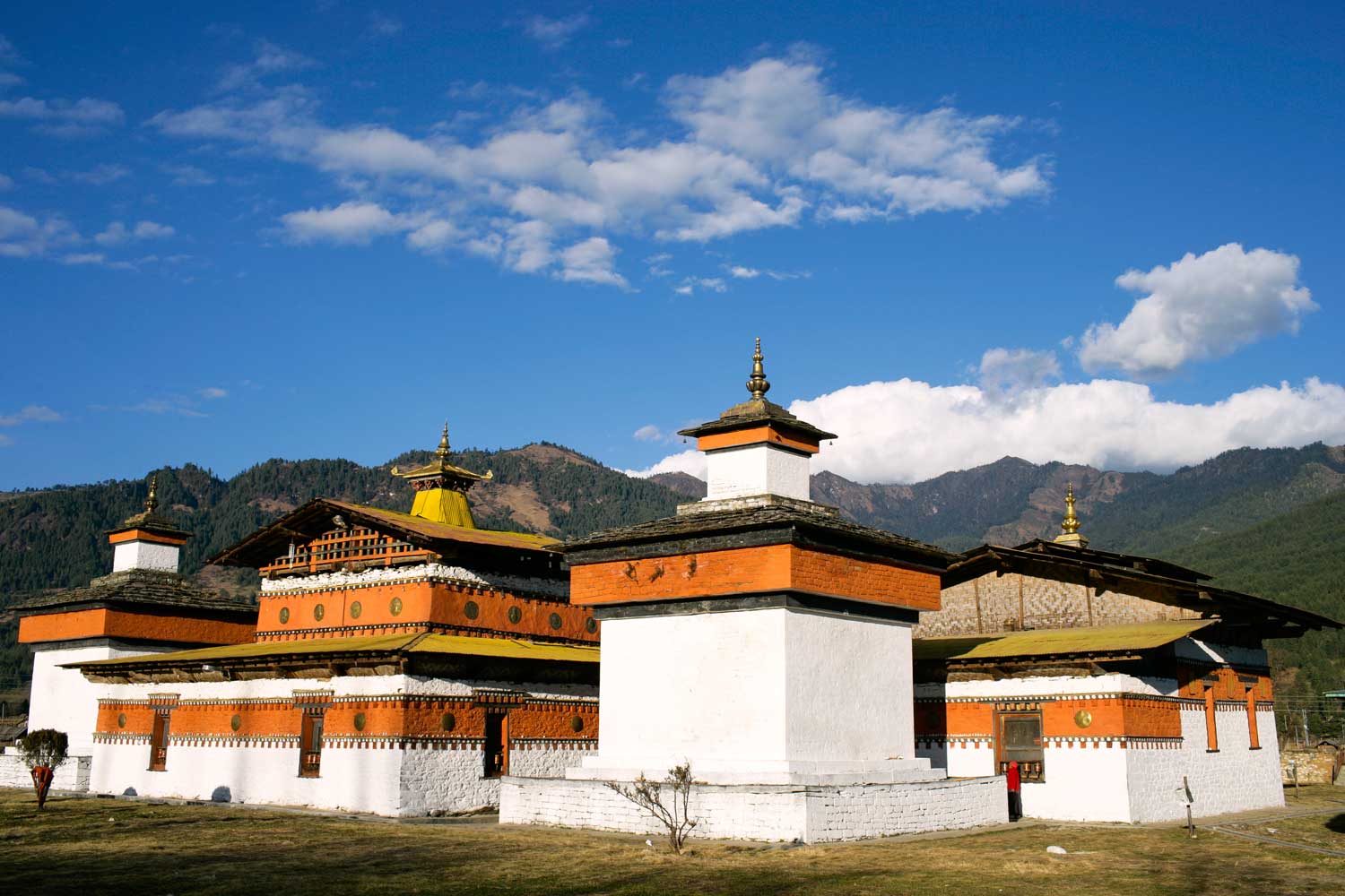 Jambay Lhakhang, an ancient Buddhist temple in Bumthang, Bhutan.